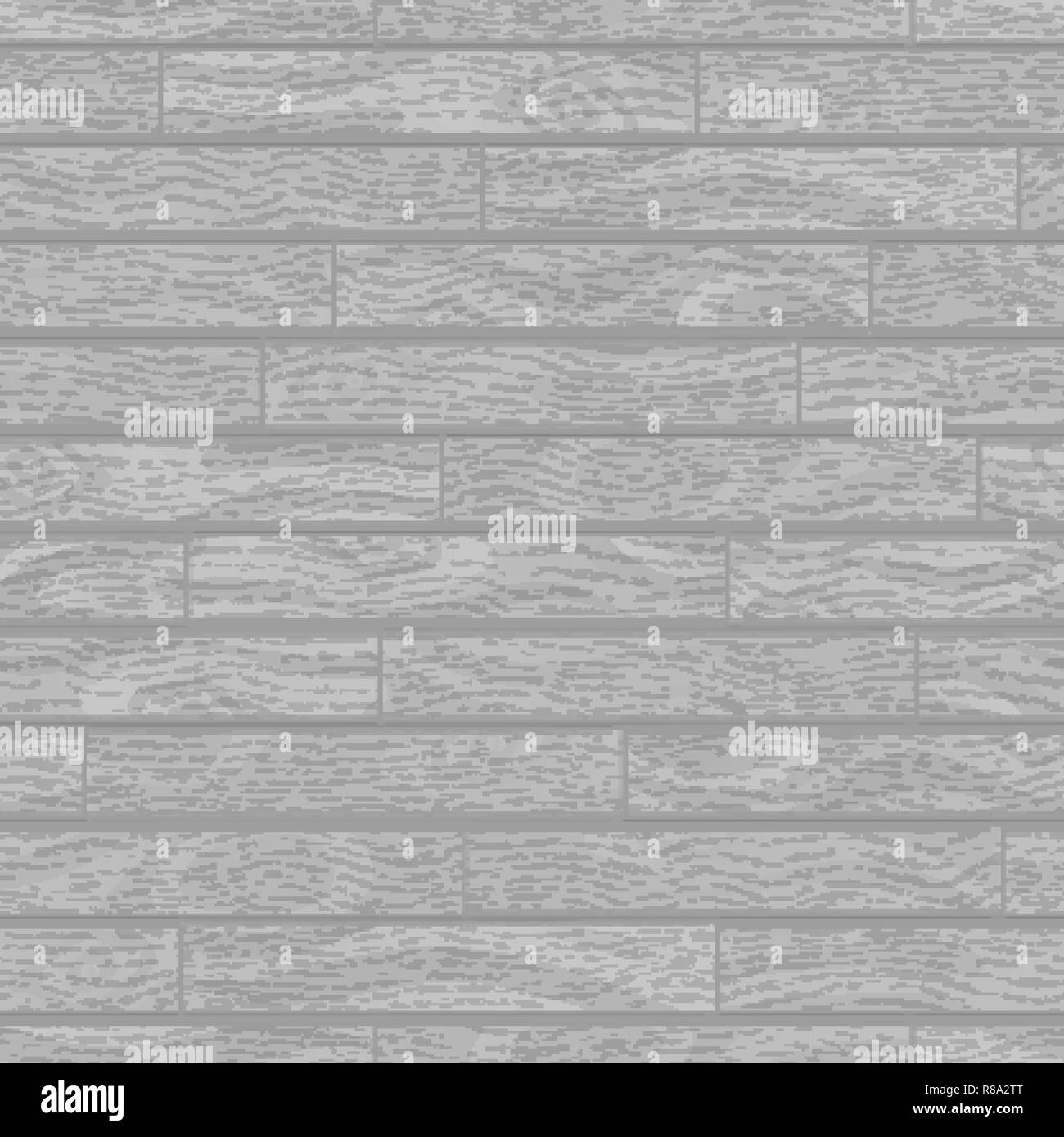 Grigio realistico di tavole di legno con texture, parquet modello senza giunture Illustrazione Vettoriale