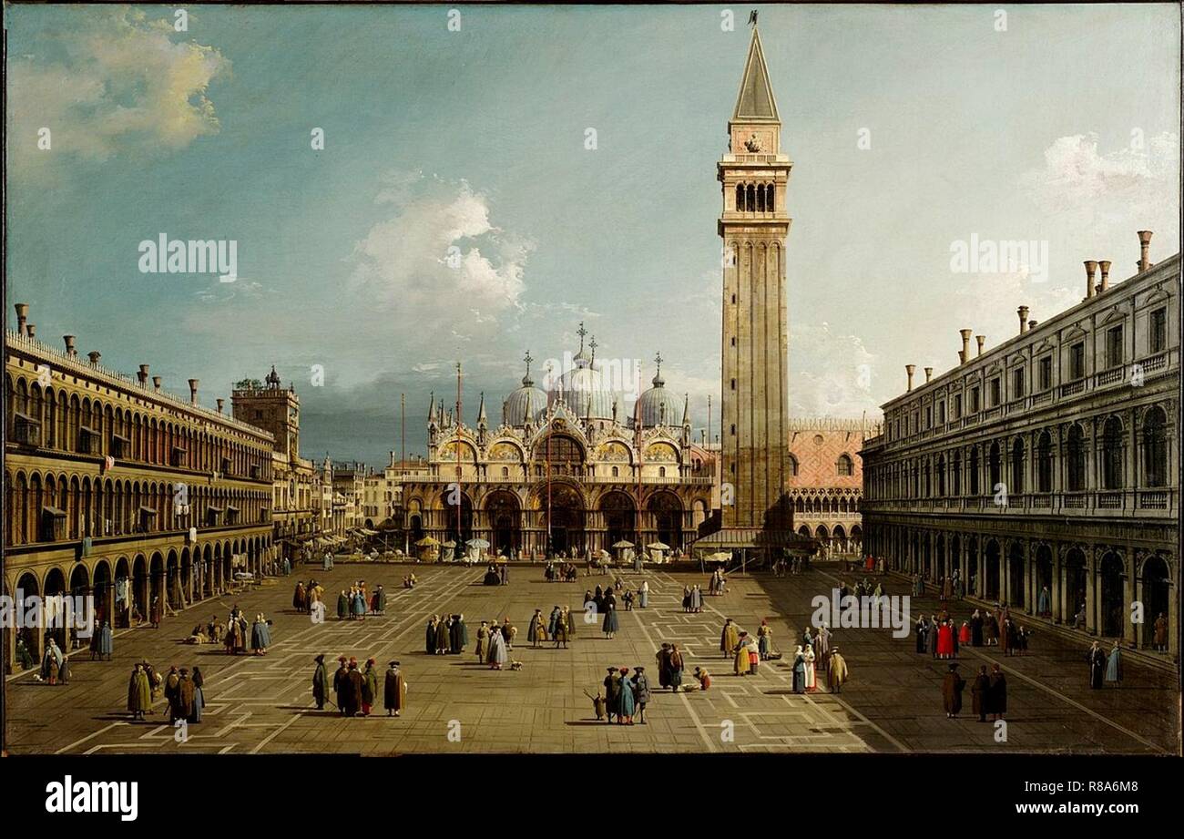 El Canaletto piazza San Marco. Foto Stock