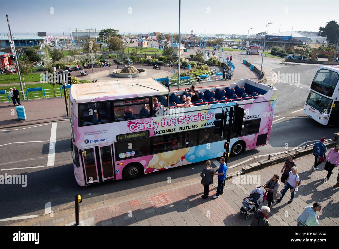 Compass Gardens, Torre Esplanade, Skegness, Lincolnshire, 2017. Creatore: Alun Boll. Foto Stock