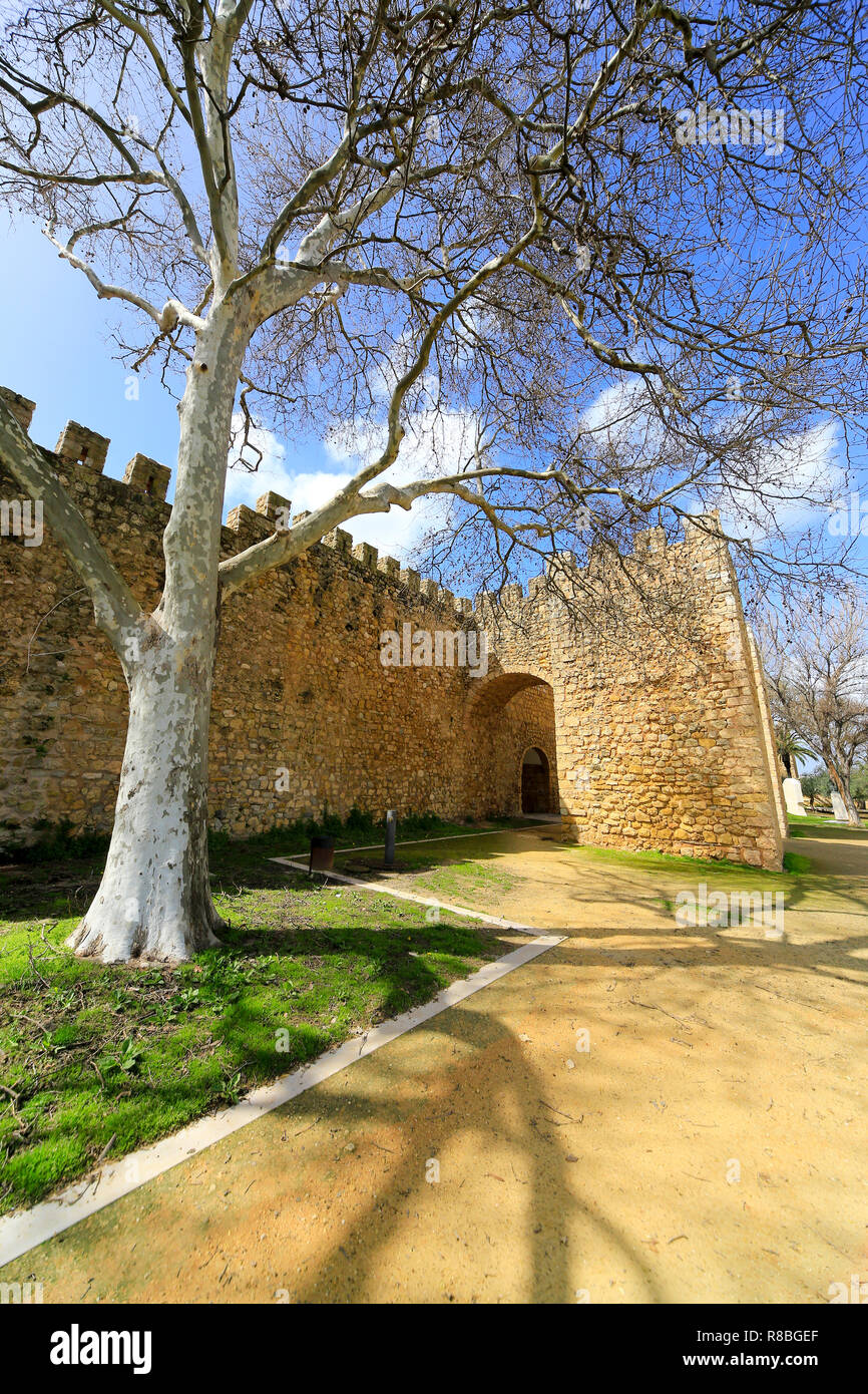 Il castello e le mura della città a Lagos, Portogallo. Foto Stock