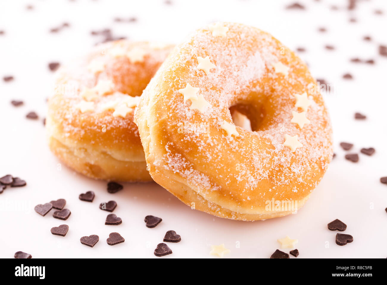 Una gustosa ciambella con il cioccolato Foto Stock
