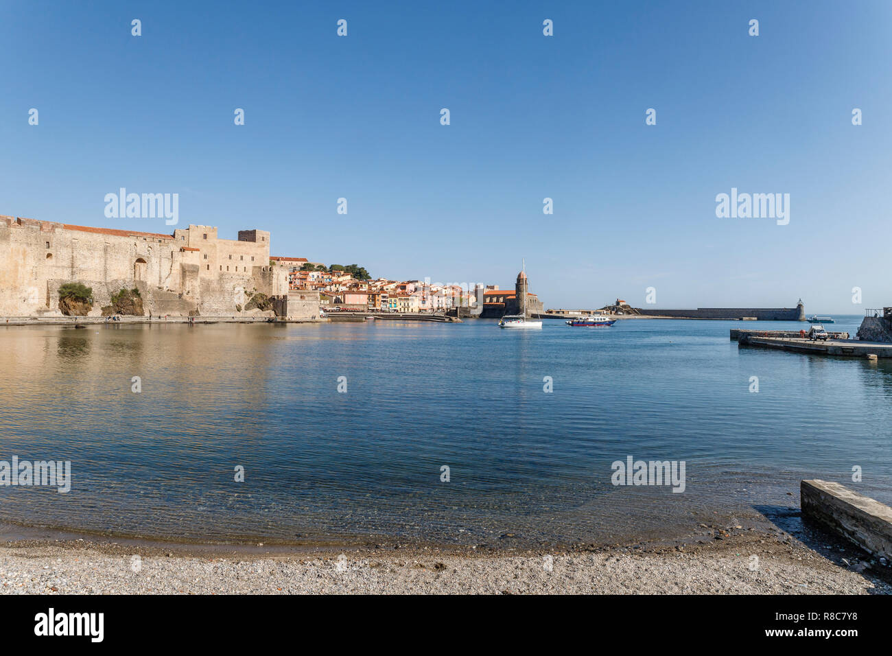 Francia, Pirenei orientali, Cote Vermeille, Collioure, Royal Castle // Francia, Pyrénées-Orientales (66), Côte Vermeille, Collioure, Château Royal Foto Stock