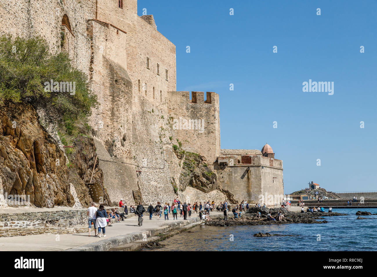 Francia, Pirenei orientali, Cote Vermeille, Collioure, Royal Castle // Francia, Pyrénées-Orientales (66), Côte Vermeille, Collioure, Château Royal Foto Stock