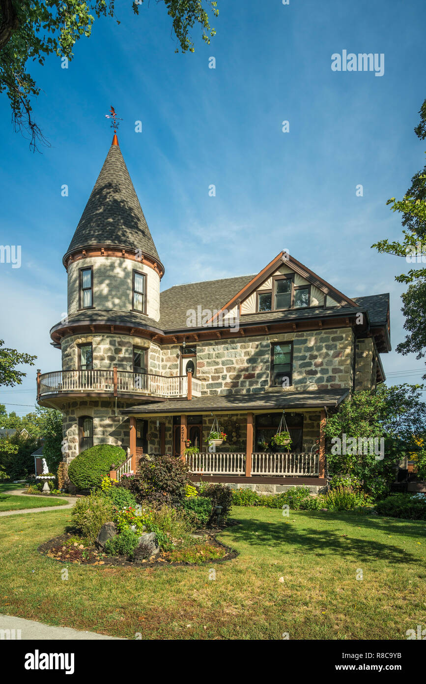 Un castello come dimora storica in Morden, Manitoba, Canada. Foto Stock