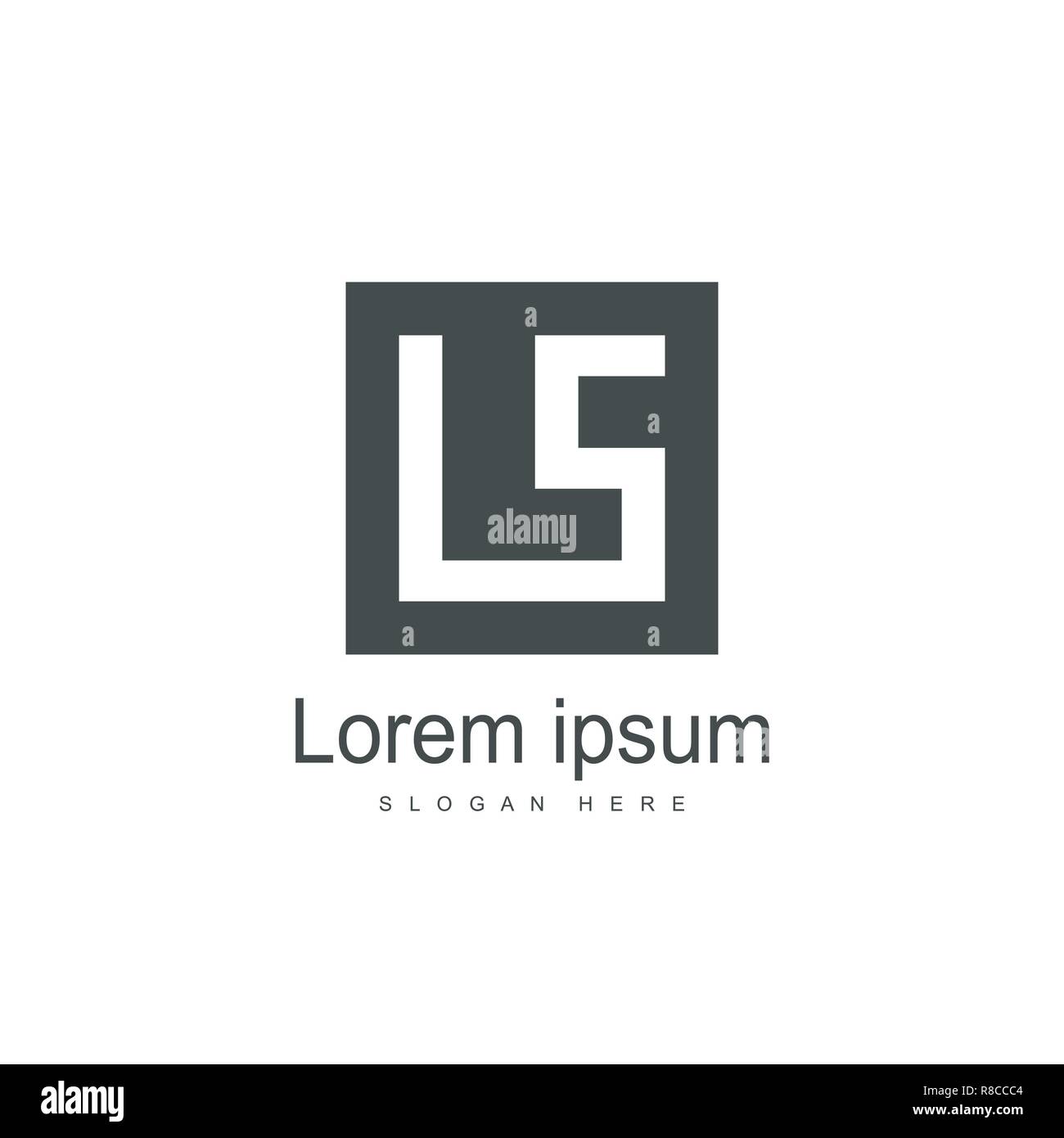 Lettera iniziale LS modello Logo design. Lettera minimalista logo design vettoriali Illustrazione Vettoriale