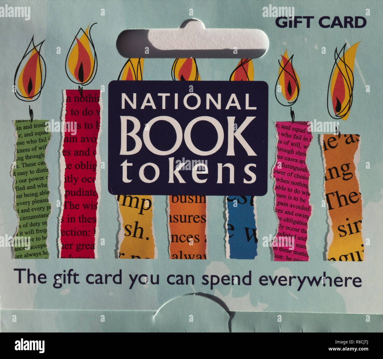 dh National Book Tokens GIFT CARD UK Books voucher cut fuori voucher gettone su sfondo bianco ritagliare nessuno Foto Stock