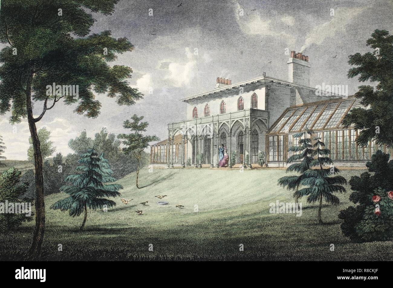 Il monte Ararat, Wimbledon, pub. c1828. Creatore: Scuola di inglese (XIX secolo). Foto Stock