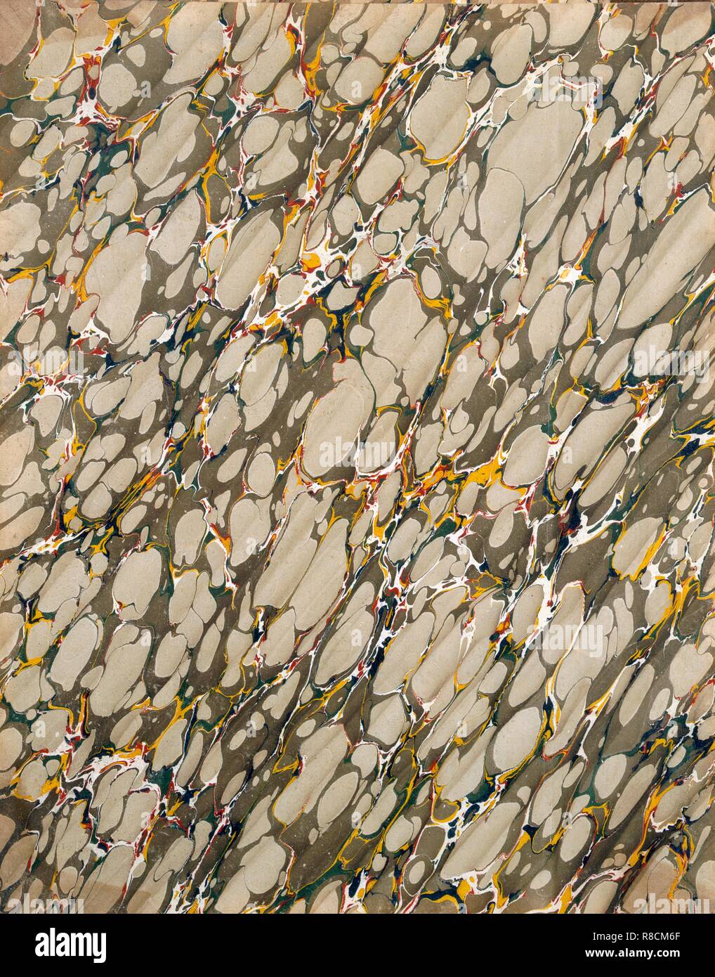 Il marmo endpaper, 1950s. Creatore: Scuola di inglese (xx secolo). Foto Stock