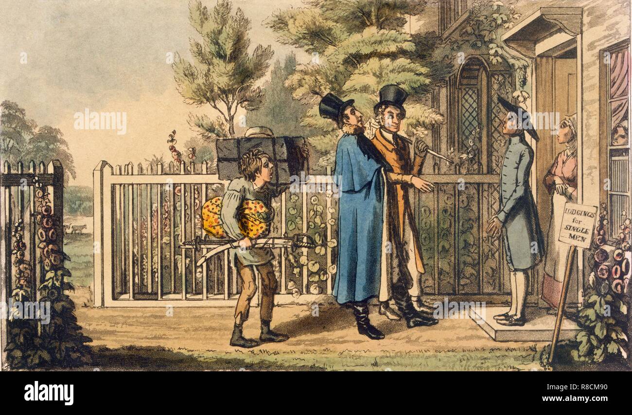 Illustrazione da "la vita di un attore', pub. 1825. Creatore: Theodore Lane (1800-28). Foto Stock