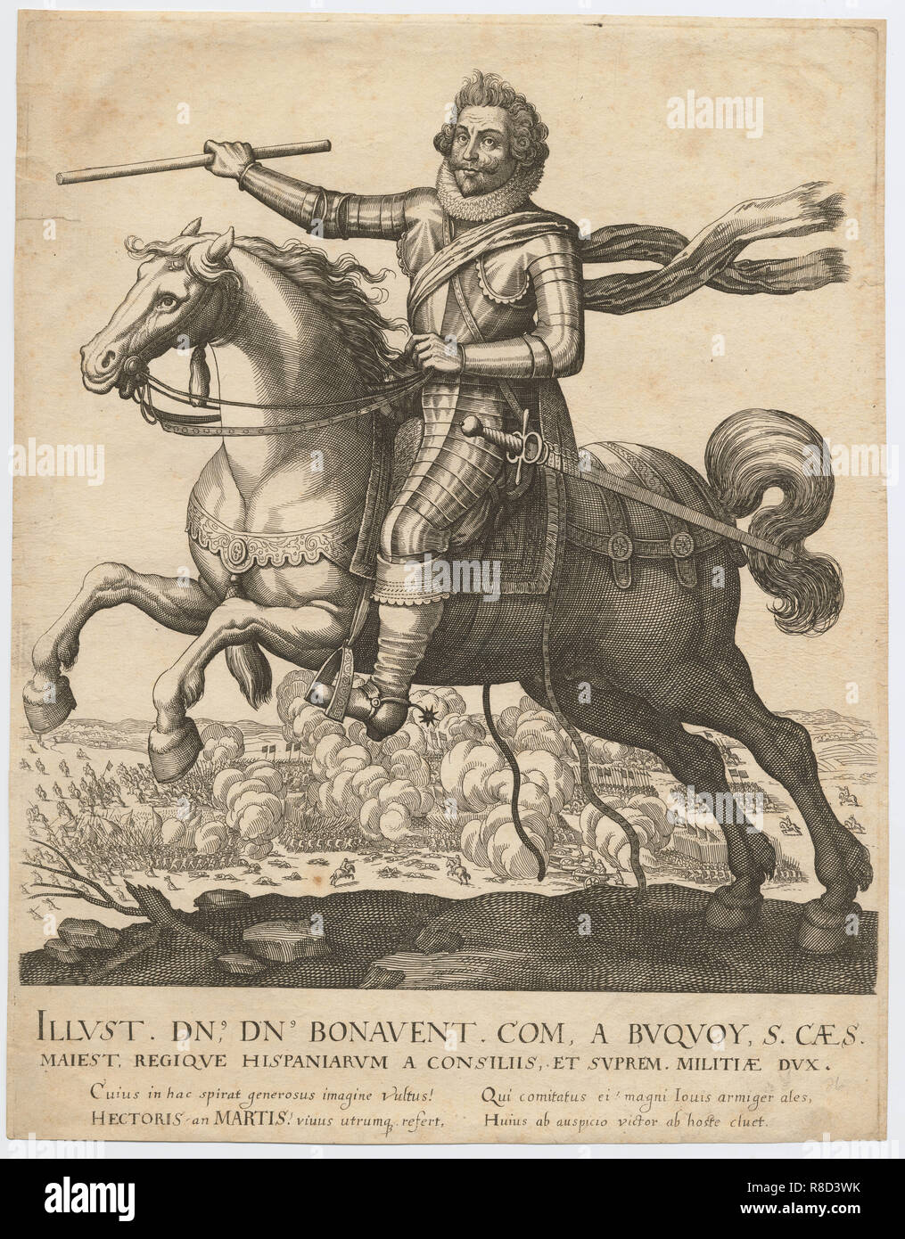 Ritratto di Carlo Bonaventura de Longueval, Comte de Bucquoy (1571-1621), 1630. Foto Stock