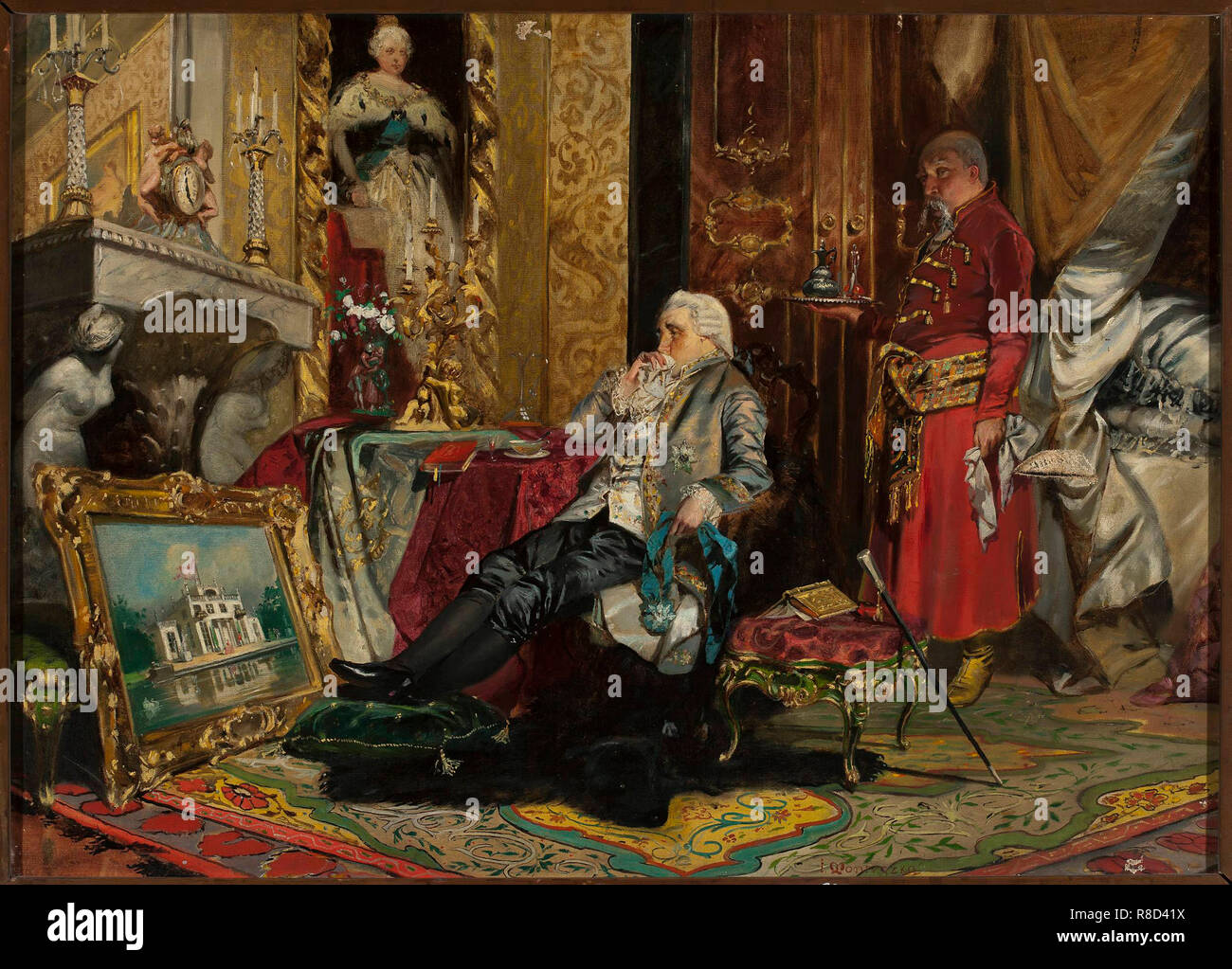 Il re Stanislao II Poniatowski agosto a San Pietroburgo, 1880-1890. Foto Stock