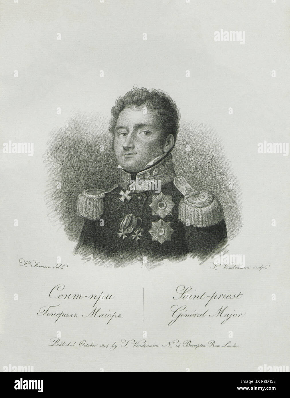 Guillaume Emmanuel Guignard, vicomte de Saint-Priest (1776-1814), 1813. Foto Stock