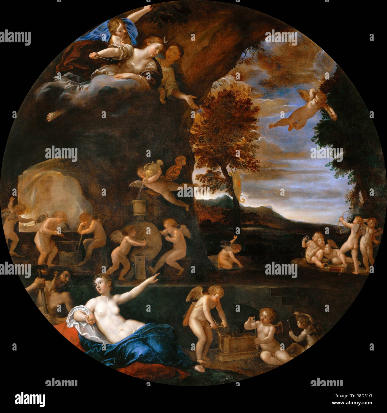 La visita di Venere a Vulcan (estate), 1616-1617. Foto Stock