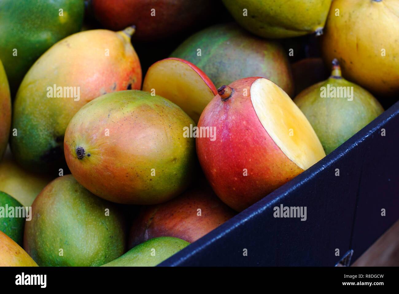 Mango nel mercato di Hinckley Foto Stock