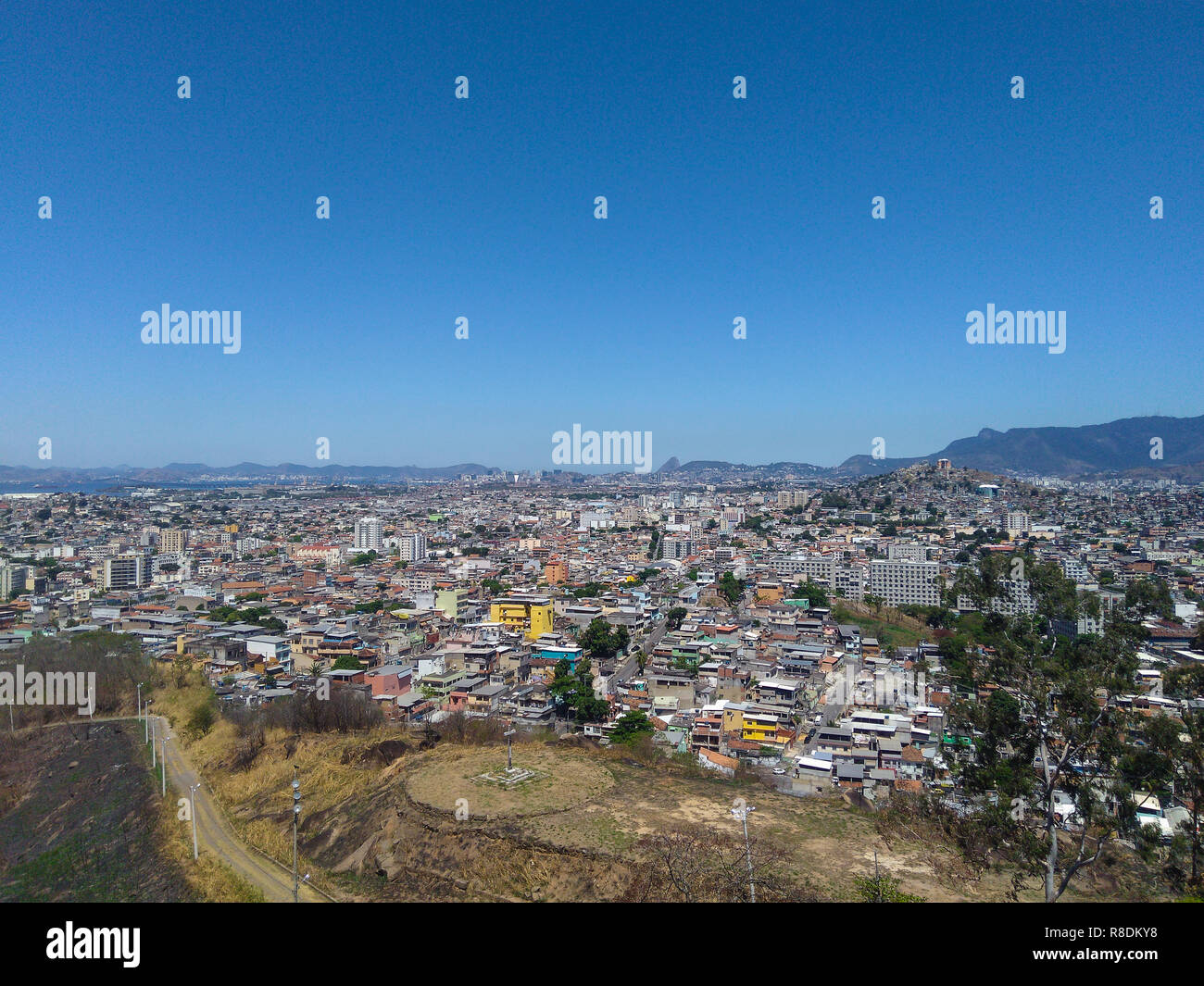 Baraccopoli brasiliana visto da sopra Foto Stock