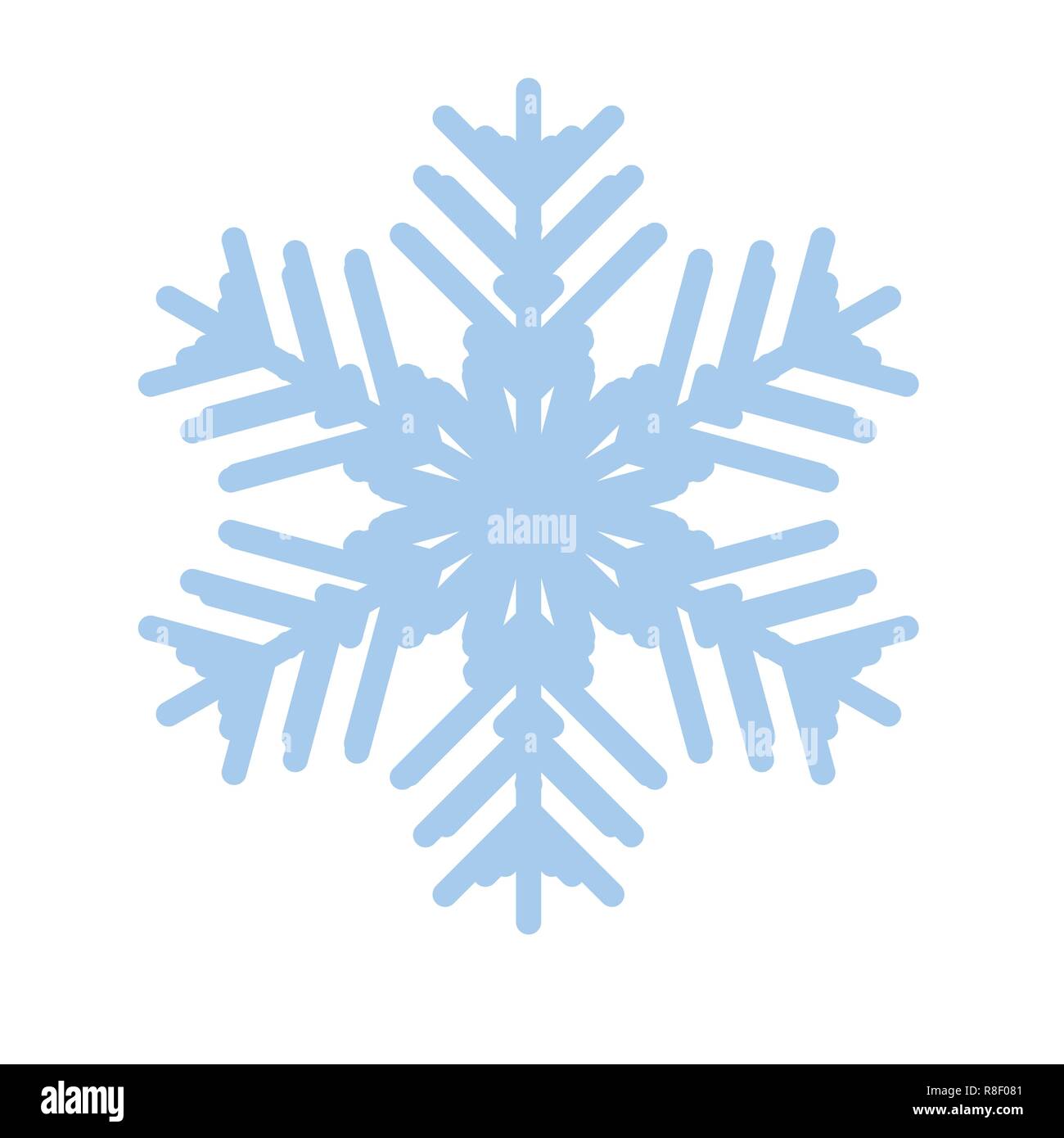 Il simbolo del fiocco di neve in inverno nuovo anno arte blu icona di  simbolo Immagine e Vettoriale - Alamy