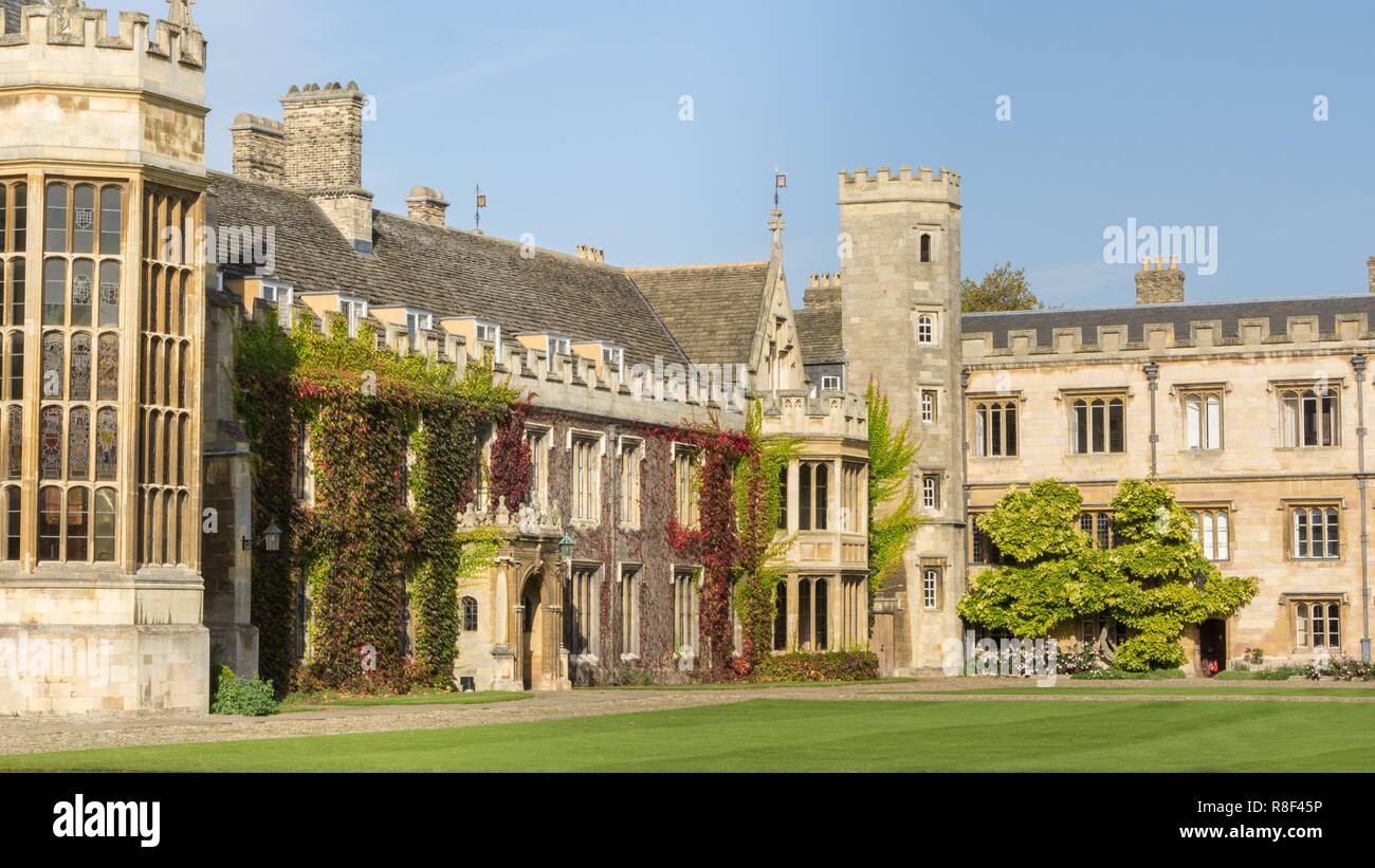 Collegio del Corpus Christi e la Beata Vergine Maria in Cambridge, Regno Unito Foto Stock