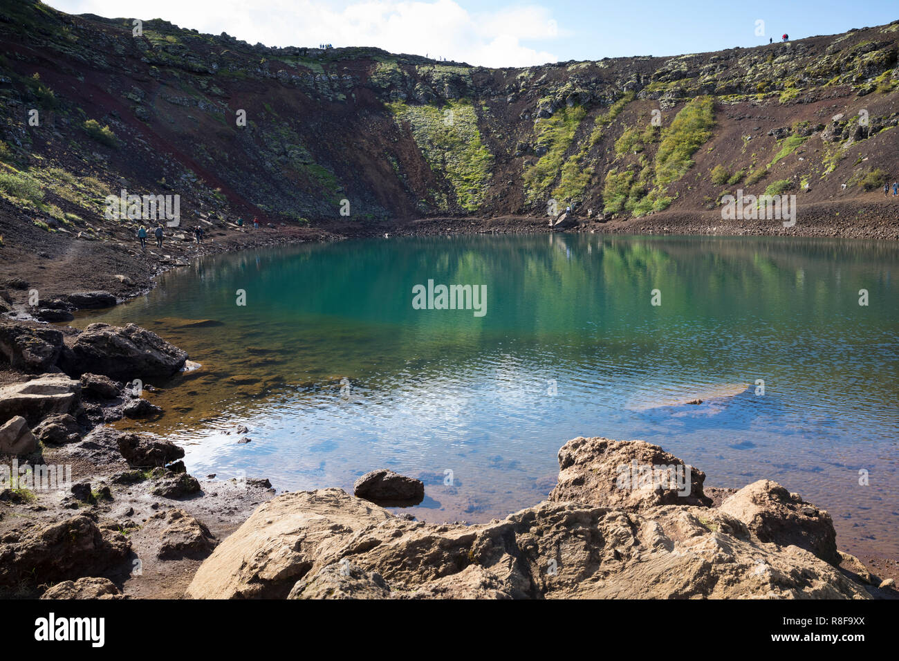 Kerið, Kerio Vulkan, Vulkankrater, Kratersee, Isola. Kerith, Kerid, Volcanic Crater Lake, Islanda Foto Stock