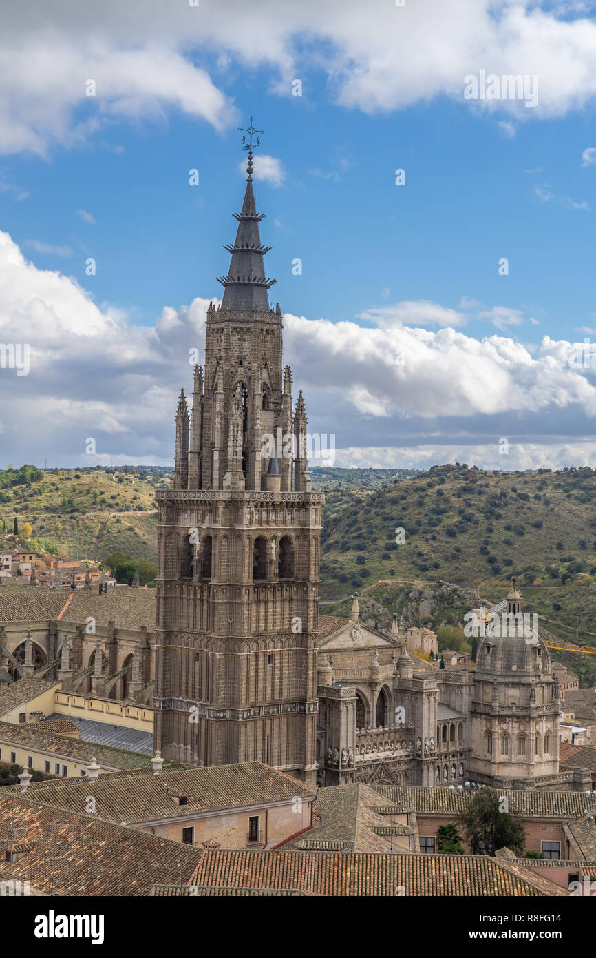 Il Primate Cattedrale di Santa Maria di Toledo, uno dei tre del XIII secolo alta cattedrali gotiche in Spagna e considerato il magnum opus[della Spa Foto Stock