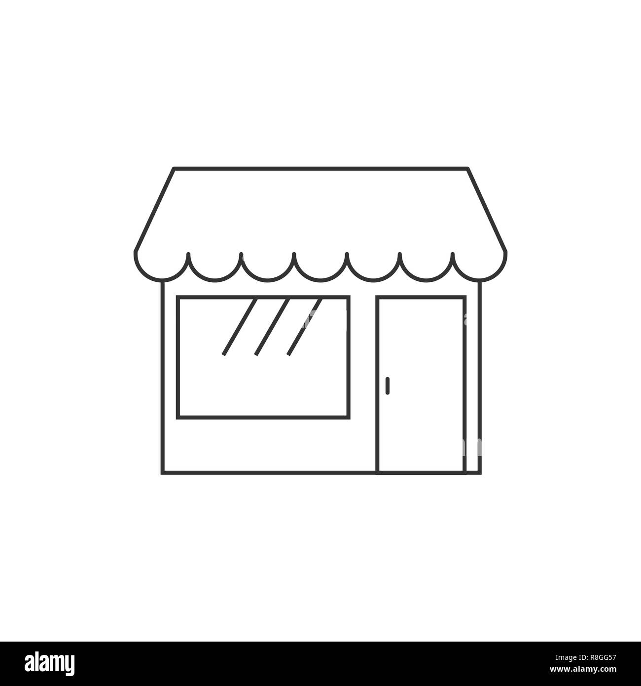 Commercio, shop store icona illustrazione vettoriale Illustrazione Vettoriale