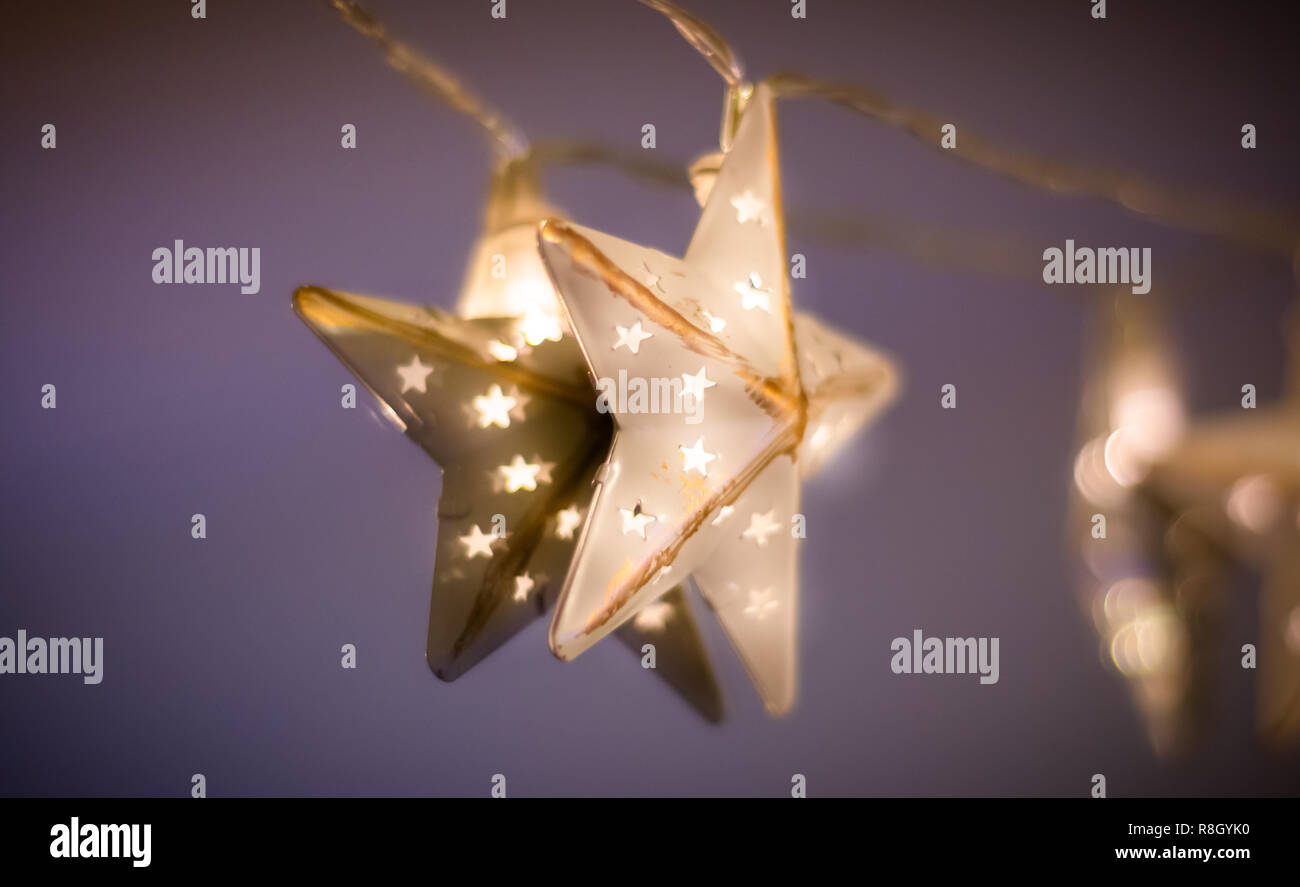 Stella Di Natale Luminosa.Stella Di Natale Decorazione Luminosa Foto Stock Alamy