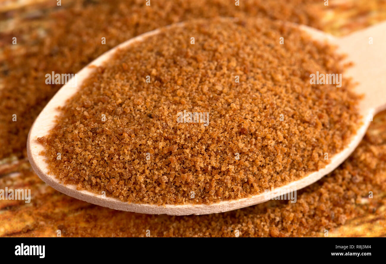 Materie organiche Zucchero di cocco una sana alternativa al convenzionale di zucchero Foto Stock