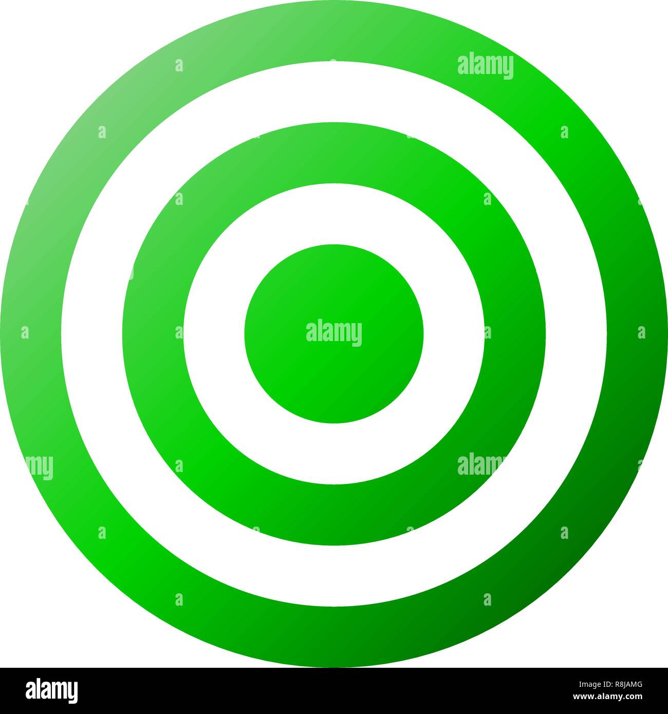 Segno di destinazione - gradiente verde trasparente, isolato - illustrazione vettoriale Illustrazione Vettoriale