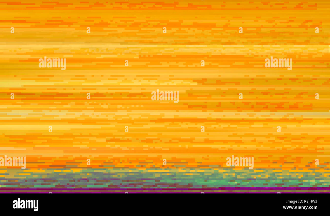 Linee orizzontali di pixel di sfondo corrotto astratta computer file digitali Foto Stock