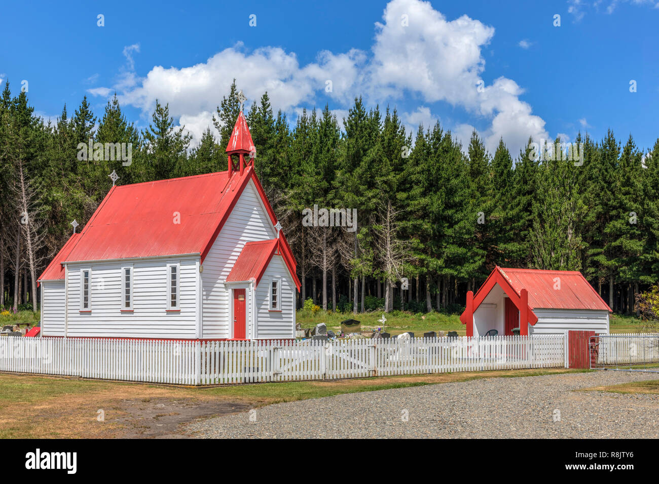 Waitetoko Marae, Te Rangiita, Lago Taupo, Isola del nord, Nuova Zelanda Foto Stock