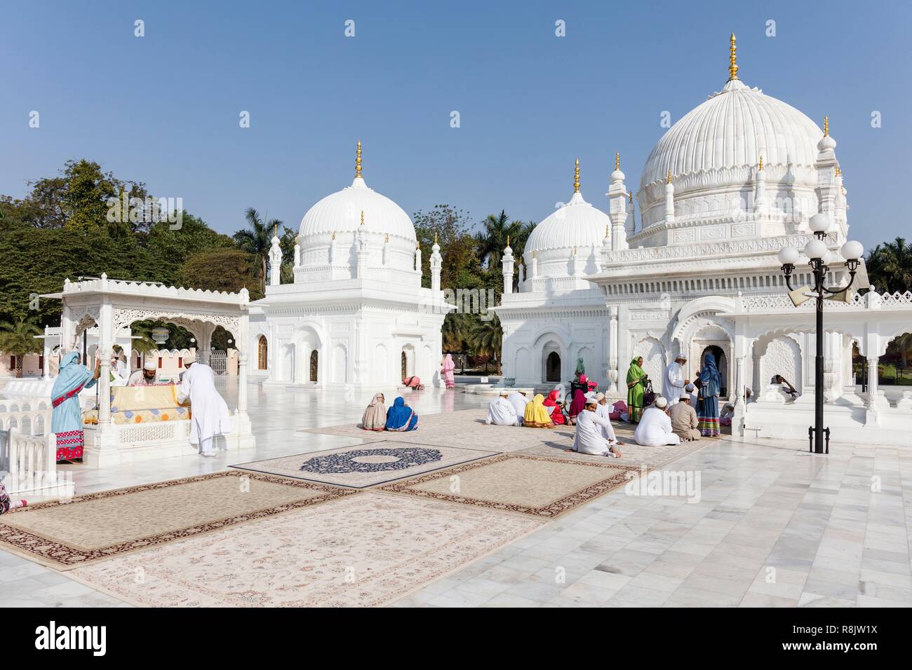 India, Madhya Pradesh, Burhanpur, Dargah e Hakimi grave, Dawoodi Bohras comunità musulmana tombe Foto Stock