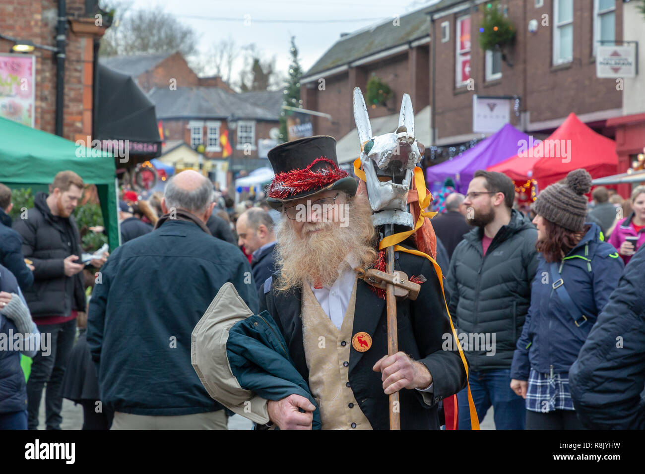 Sabato 08 dicembre 2018 – Festival annuale di Lymm Dickensian a Lymm, Cheshire, Inghilterra, Regno Unito. Foto Stock