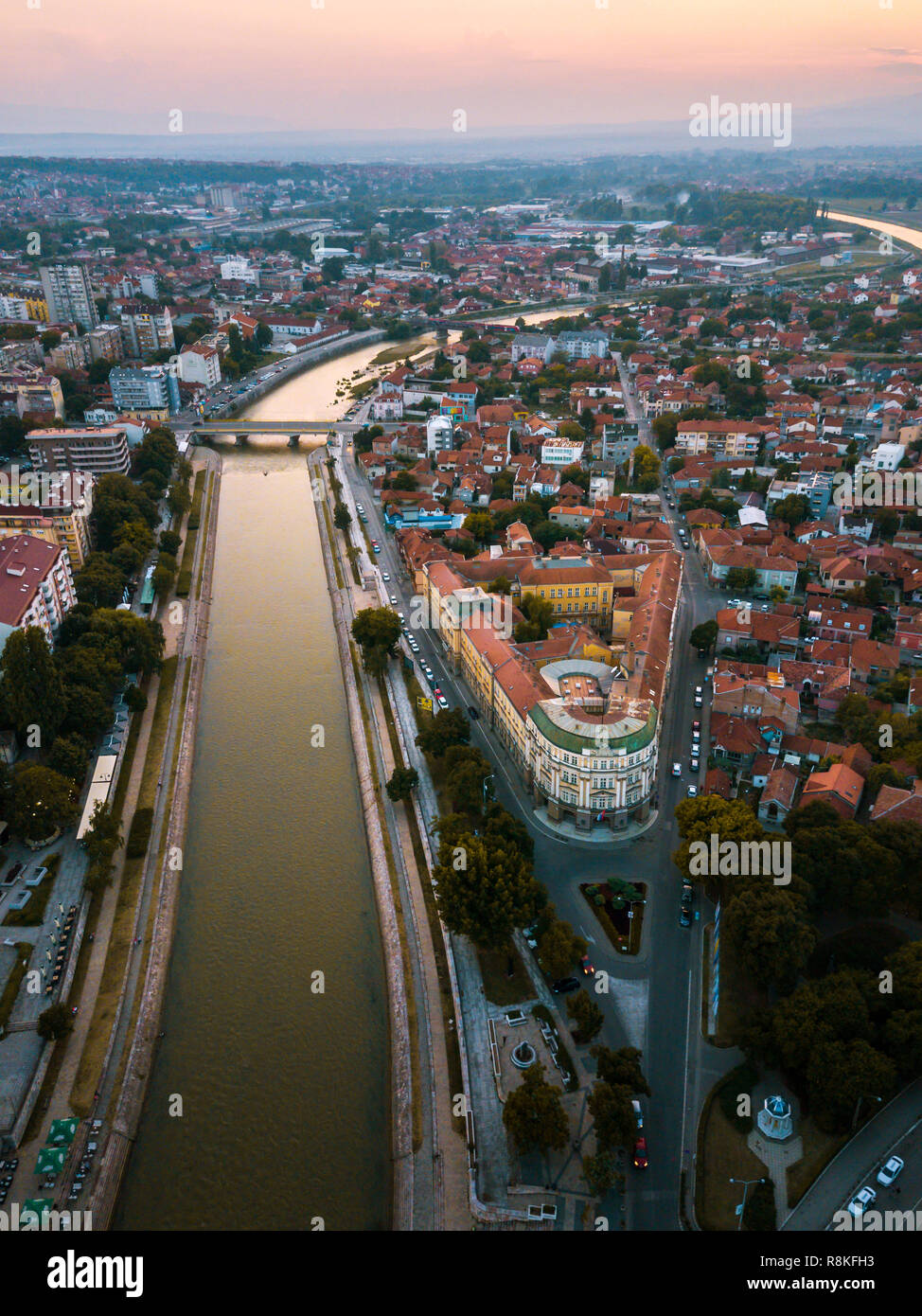 Città di antenna Nis landmark view nel sud della Serbia Foto Stock