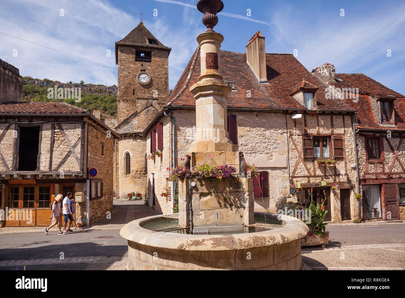 Francia, Lot, Haut Quercy, Autoire, etichettati Les Plus Beaux Villages de France (i più bei villaggi di Francia) Foto Stock