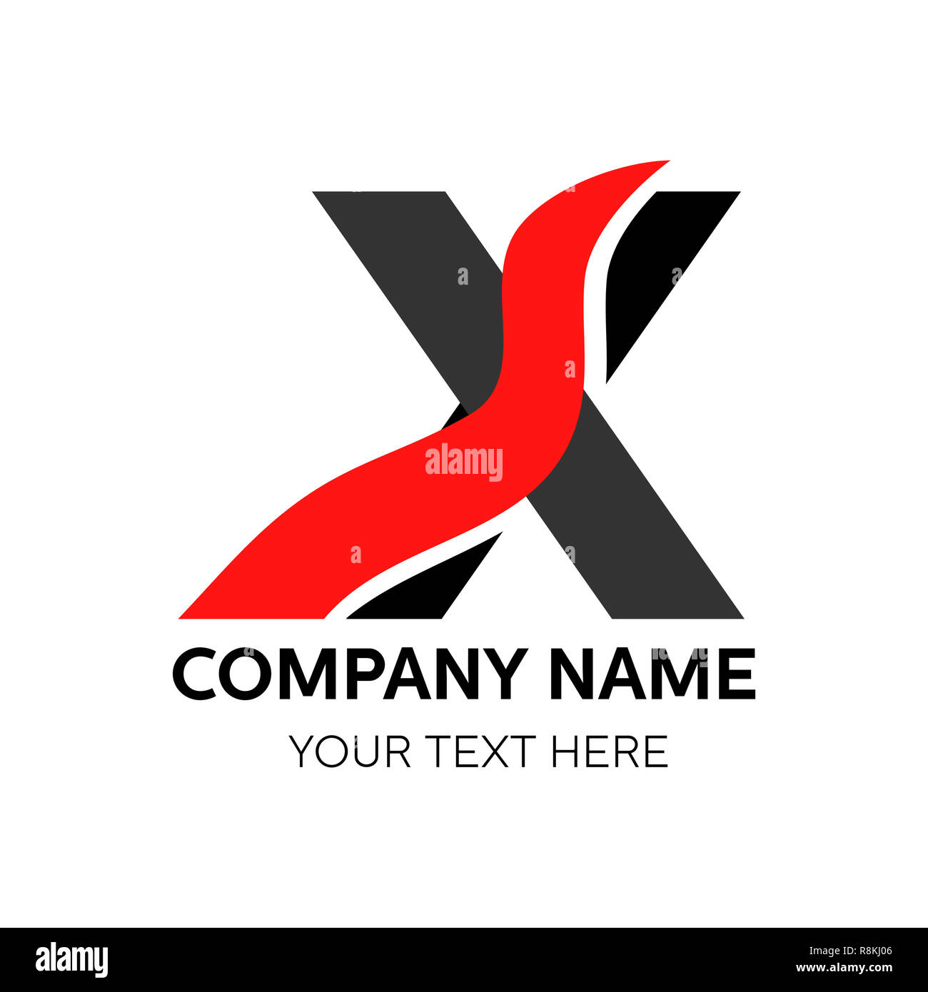 X Letter Template Logo icona vettore design. Vettore, illustrazione, eps10. Foto Stock