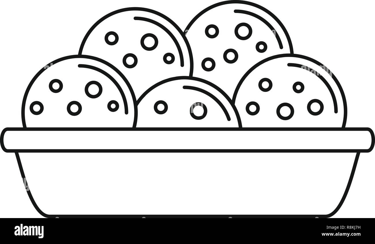Cookie messicano icona. Outline cookie messicano icona vettore per il web design isolato su sfondo bianco Illustrazione Vettoriale
