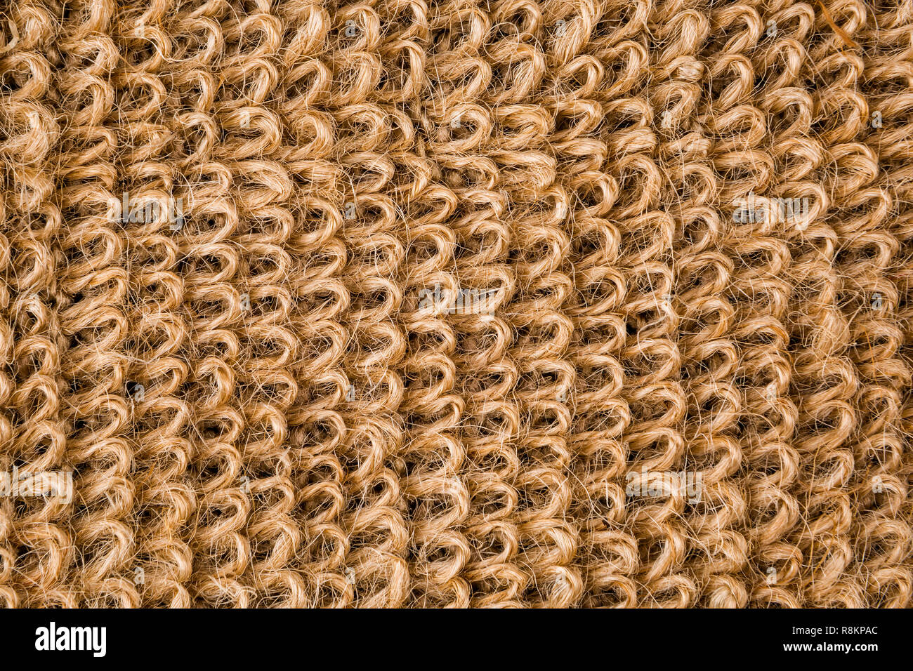 Vasca da bagno iuta indietro texture scrub closeup Foto Stock