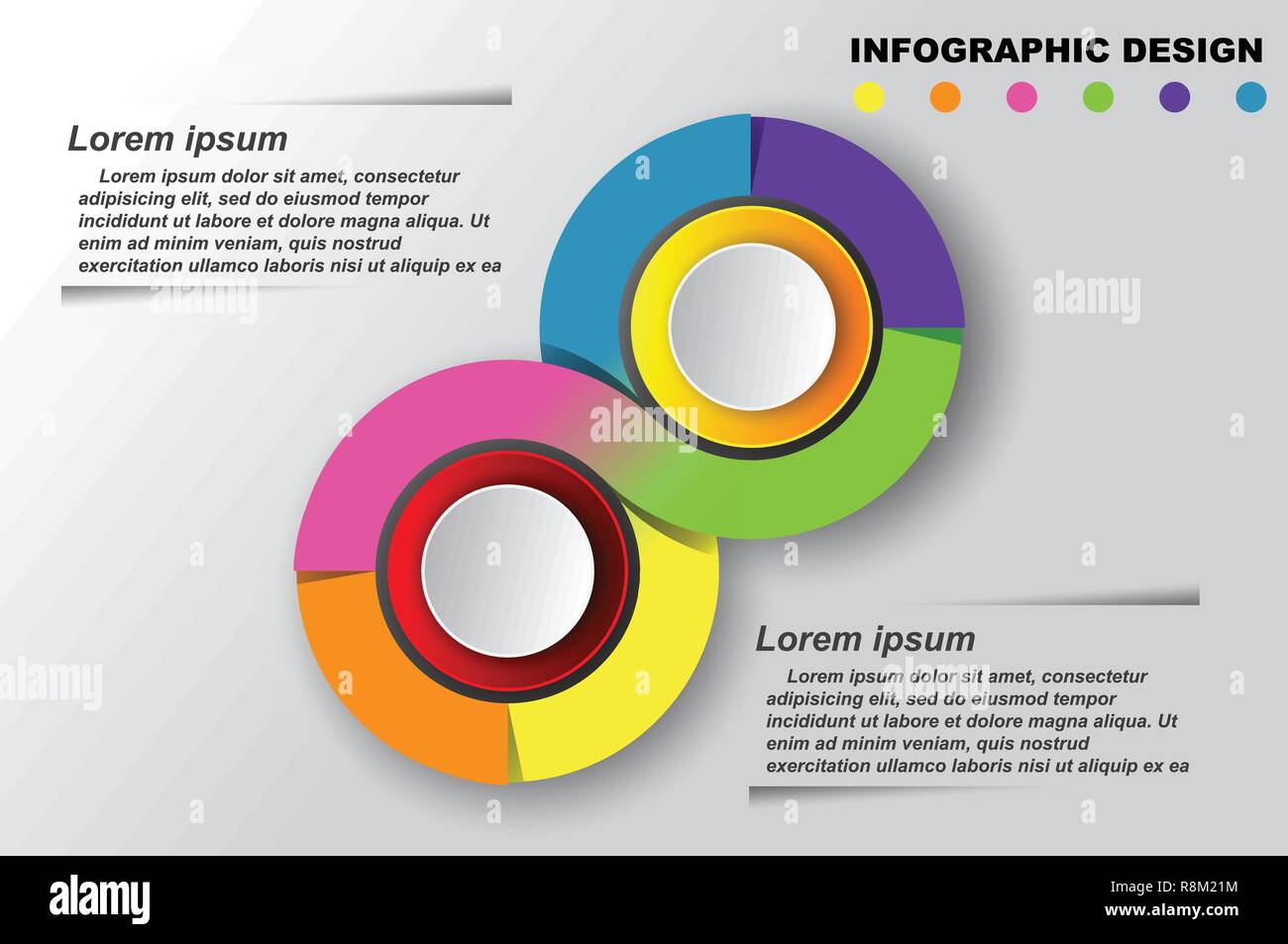 Design Infographics modello. Illustrazione Vettoriale