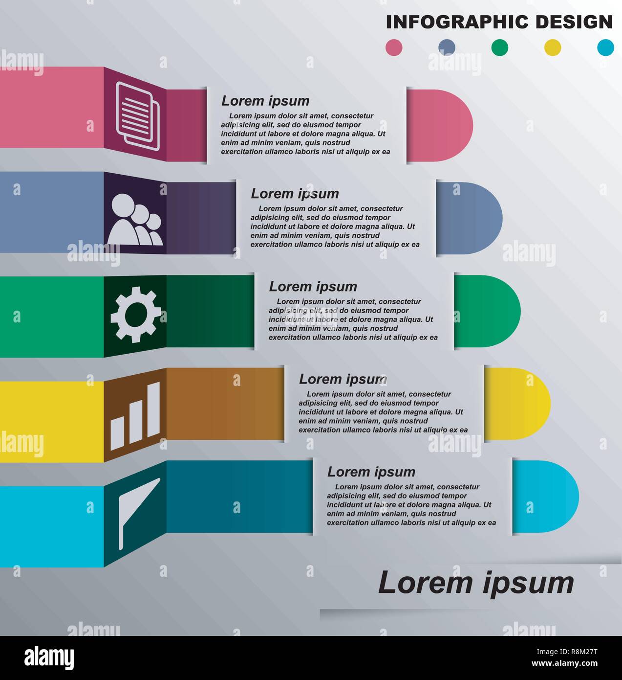 Design Infographics modello. Illustrazione Vettoriale