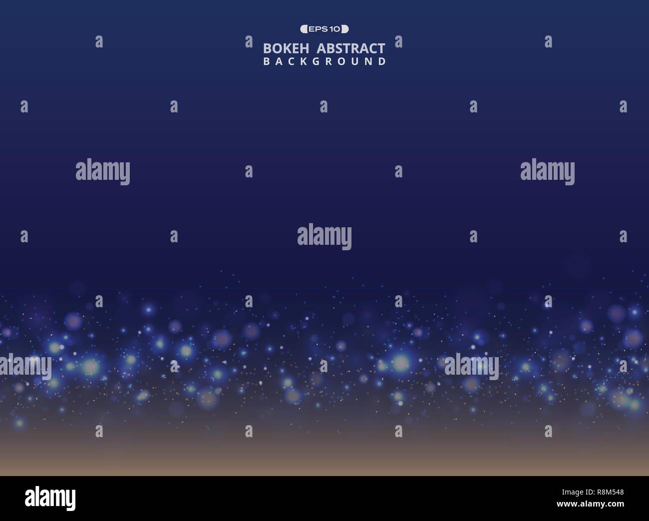 Abstract del gradiente di arte blu con sparkle luccica bokeh sfondo, EPS vettoriali10 Illustrazione Vettoriale