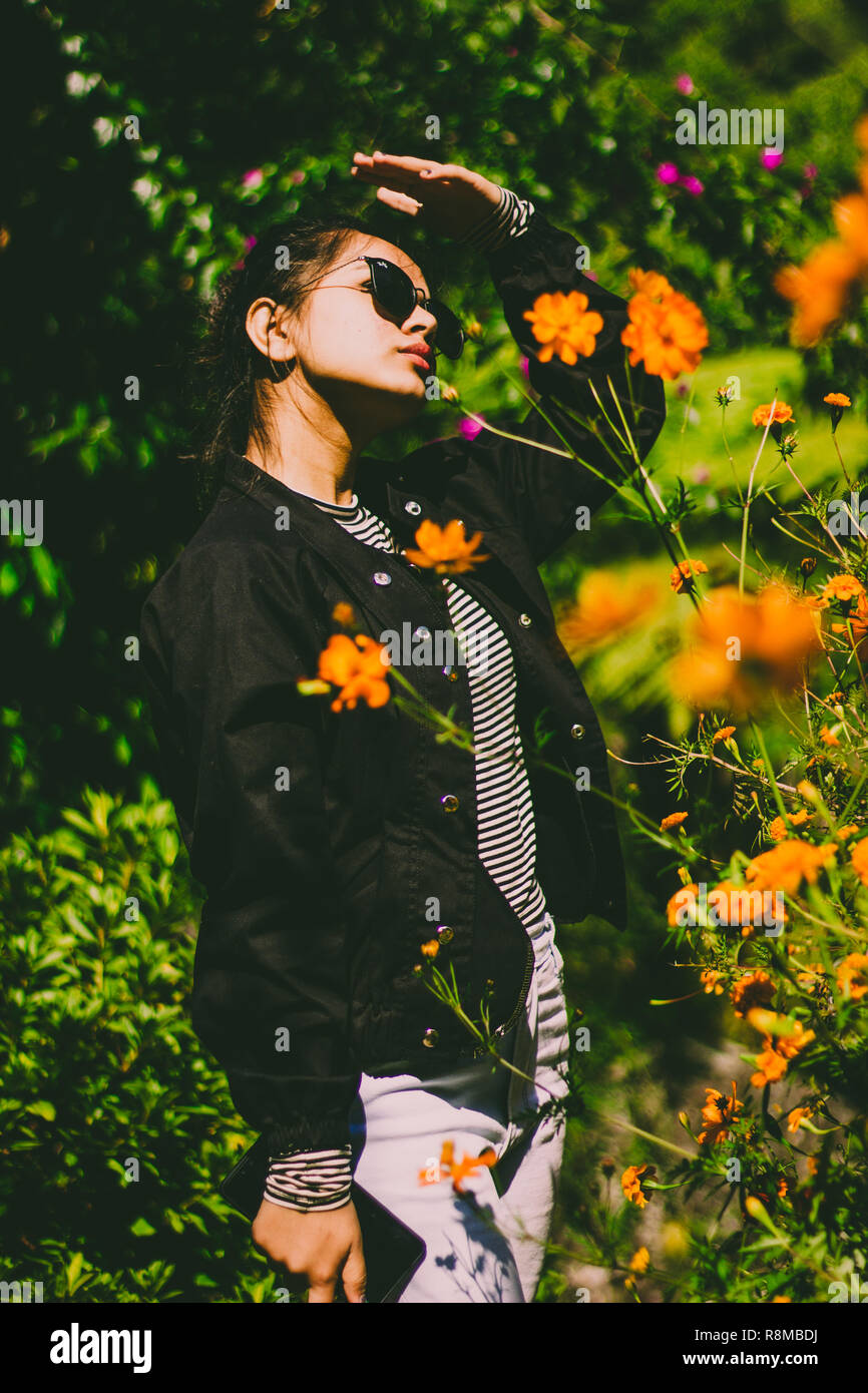 Alcuni ritratti e radom le fotografie istantanee Foto Stock