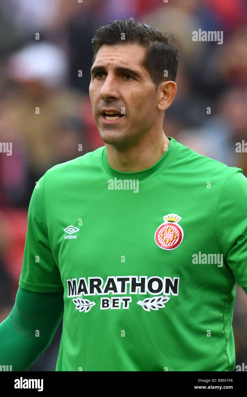 SEVILLA, 16-12-2018. Primera Division campionato spagnolo. LaLiga. Estadio Ramon Sanchez-Pizjuan. Gorka Iraizoz (Girona) durante il gioco Sevilla FC - Girona. Foto Stock