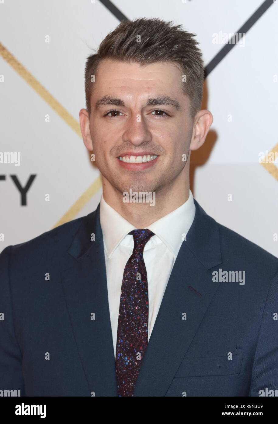 Max Whitlock sul tappeto rosso al BBC Sports personalità dell'anno 2018 presso il Resort World Arena. Foto Stock