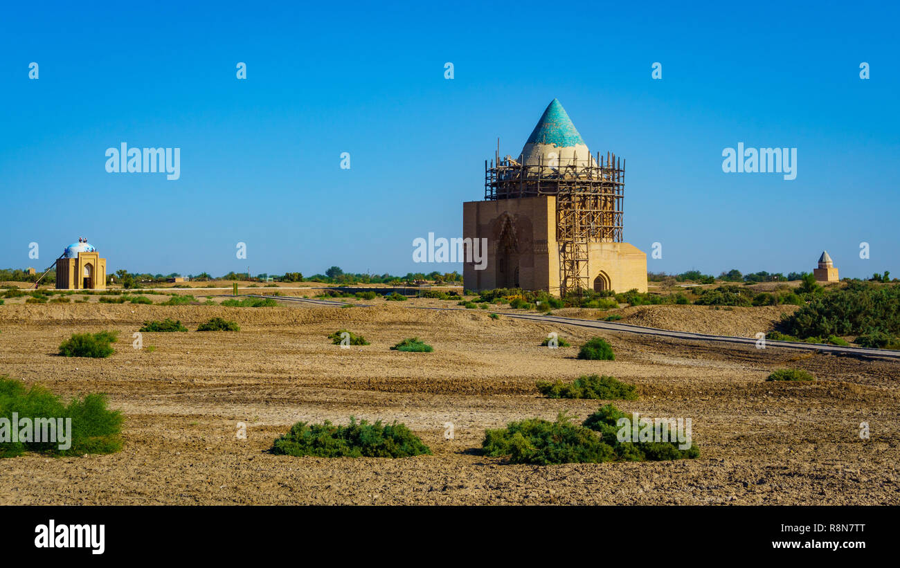 Konye Urgench in Turkmenistan nel deserto del Karakum Foto Stock