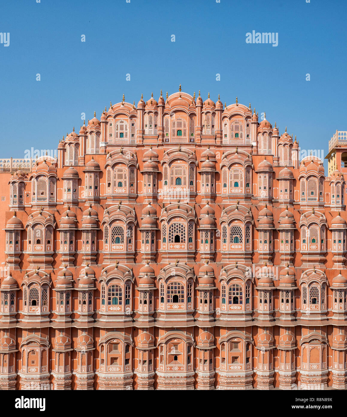 Hawa Mahal Palace (Palazzo dei venti), Jaipur, Rajasthan Foto Stock