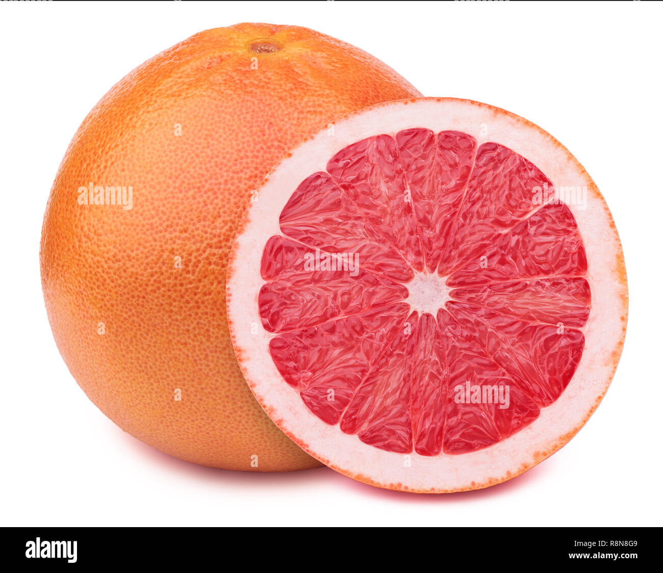 Pompelmi isolato su bianco Foto Stock
