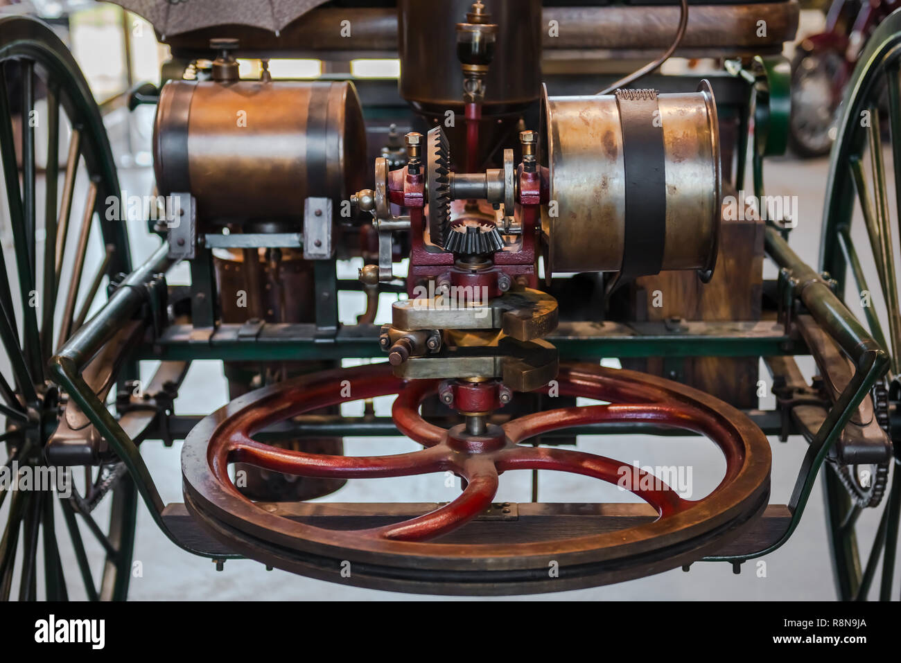 Il motore del carrello che si muove senza un cavallo Foto Stock
