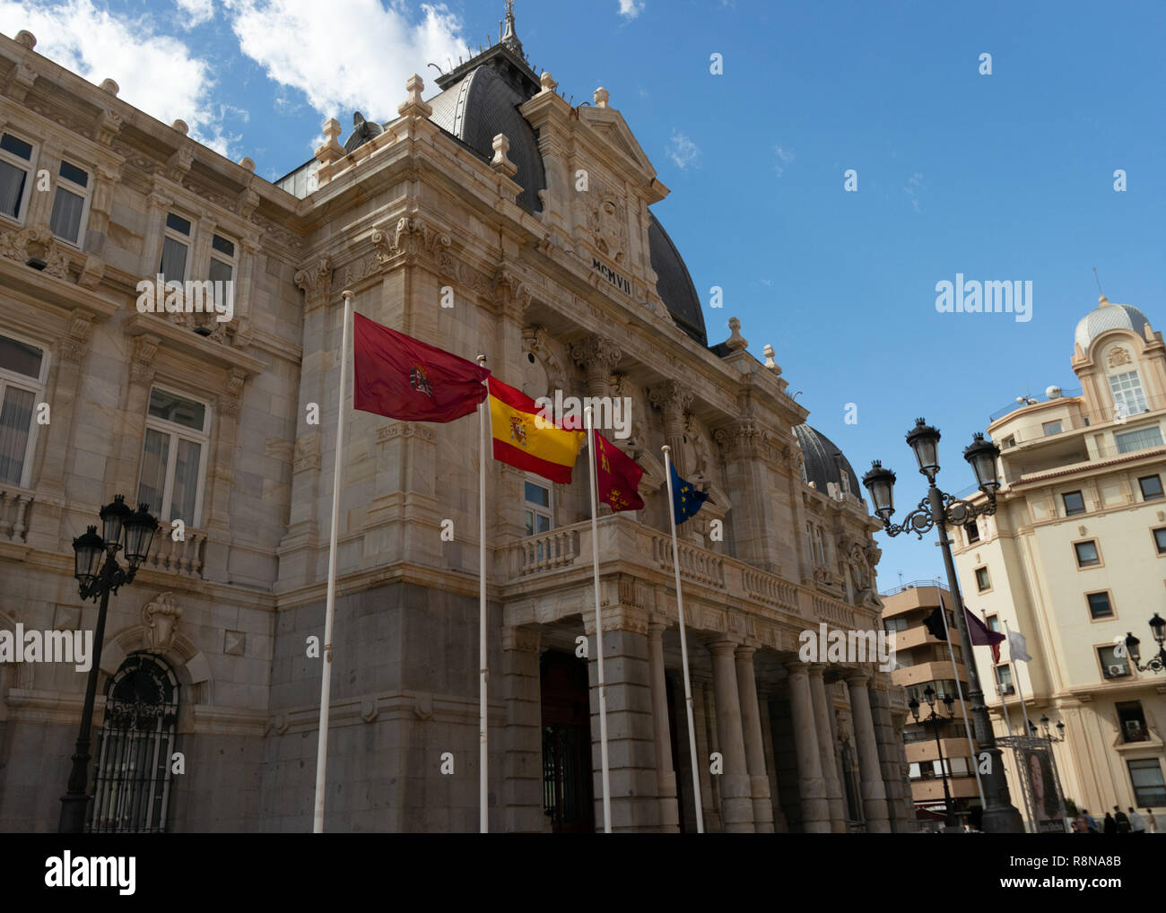 Edifici a Cartagena Foto Stock