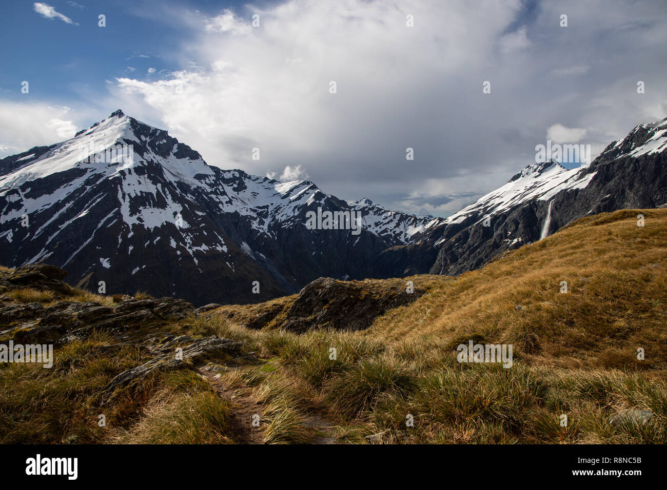 Le montagne con valanga, Nuova Zelanda Foto Stock
