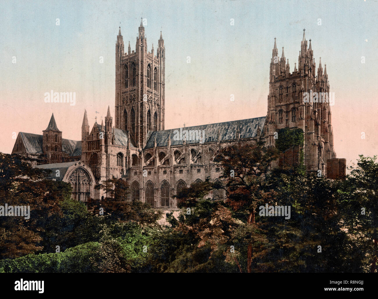La Cattedrale di Canterbury, N.W., circa 1900 Foto Stock