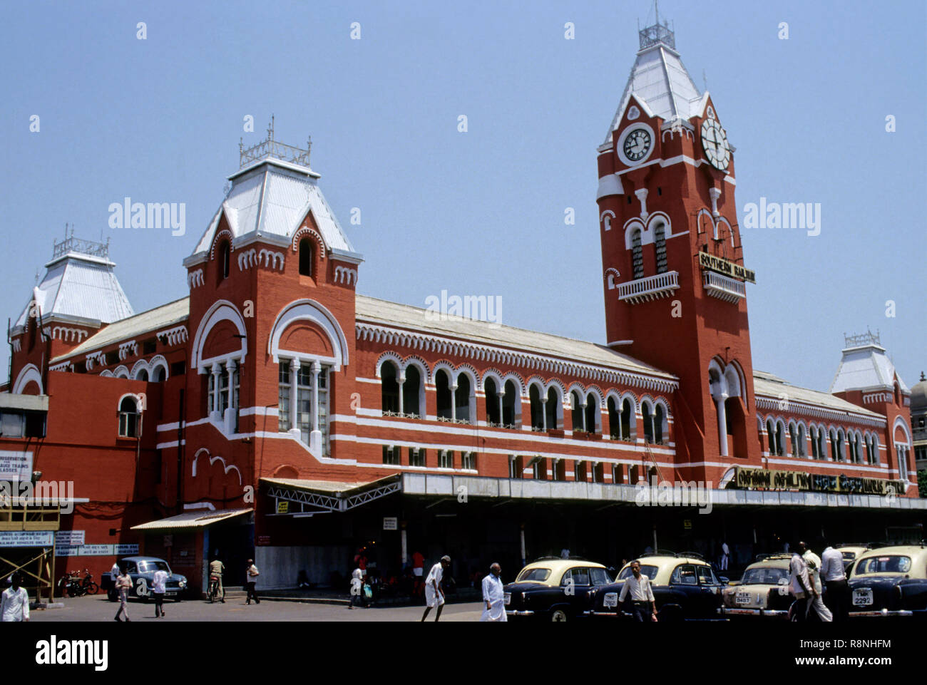 La stazione ferroviaria centrale, Chennai Madras, India Foto Stock